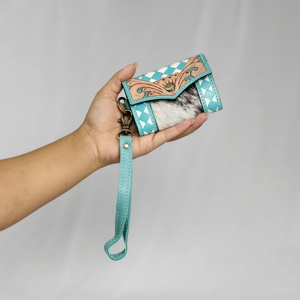 Pulsera Bohemia de Cuero Genuino Premium con Cierre de Botón con Patrón Geométrico, Forma Cuadrada, Portátil, para Uso Diario en Todas las Estaciones - Product Image 2