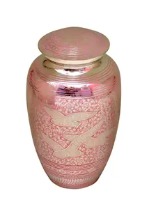 Urnas de cremación de cenizas humanas clásicas de la mejor calidad, urna de cremación grande para cenizas de pájaro plateado para ir a casa - Product Image 4