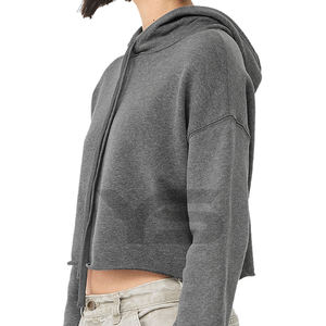 Sudadera con capucha para mujer Logo100 % algodón manga larga polar Sudadera con capucha logotipo personalizado Sudadera con capucha y sudadera para mujer - Product Image 5