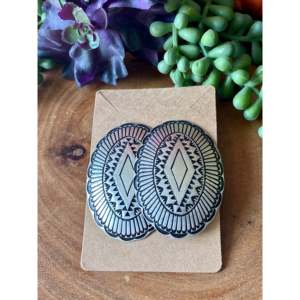 Leander Tahe Bohemian Style Sterling Silver Geometric Cluster Stud <b>Earrings</b> - Product Image 1