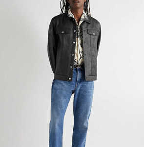 Chaqueta de moda de cuero napa de oveja auténtica para hombre/chaqueta de cuero de oveja auténtica para hombre/cuero de moda de invierno de alta calidad para hombre - Product Image 2