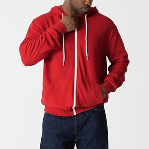 Pull sans manches personnalisé coupe ajustée de haute qualité doublé 100% coton sweat à capuche pour hommes - Product Image 1