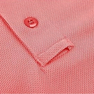 T-shirt de golf d'été pour hommes, avec décoration respirante à boutons, à manches courtes, solide, évacuant l'humidité, pour hommes. - Product Image 4