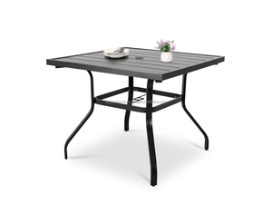 Juego de Mesa de Comedor de Hierro Fundido Moderno y Resistente, Sillas de Jardín Cómodas para Apartamento, Parque, Hotel, Villa, Hospital - Product Image 2