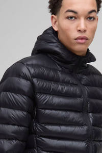 Vente en gros Veste Bulle Noire pour Homme Dernière Conception Haute Brillance Matelassée à Capuche Coupe-Vent Imperméable Toile Logo Personnalisé Fourrure - Product Image 3