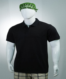 Camiseta de algodón con cuello en V 100% para hombre, de talla grande, manga corta, personalizada, ecológica, reciclada, serigrafía, duradera, negra - Product Image 1