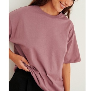 Camisetas básicas para mujer, camisetas simples sólidas sueltas de algodón para mujer, camisetas de verano de gran tamaño para mujer 2025, proveedor de BD - Product Image 2