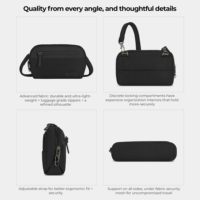 Sac bandoulière antivol convertible, sac à bandoulière de sécurité avec fermetures éclair bloquant les RFID, sac de voyage léger