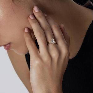 Elegante Anillo con Diamante de Corte Europeo Antiguo de 1 Ct D-F VVS1-VS2, Diamante Cultivado en Laboratorio en Oro Amarillo de 14K/18K para Fiesta de Compromiso - Product Image 3