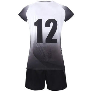 Uniforme de Voleibol Sublimado de Alta Calidad Más Vendido, Color Blanco/Negro, Uniforme de Voleibol Personalizado por Sublimación para Hombre y Mujer - Product Image 3