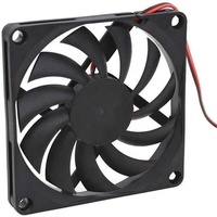 Plastique sans brosse 80x80x10mm de roulement à billes de cc 12V 0.15A OEM 2.54-ventilateur de refroidissement d'alimentation de 2Pin avec la longueur de fil 180mm