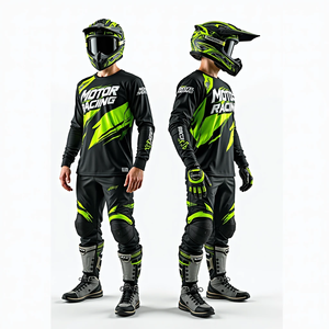 Maillot de motocross personnalisé respirant à séchage rapide coupe-vent pour hommes imprimé à manches longues pour la course ATV moto sportswear - Product Image 3