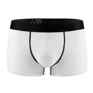 Calzoncillos bóxer de punto de alta calidad para hombre, con logotipo de marca personalizado, de algodón transpirable de secado rápido, color liso. - Product Image 5