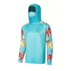 Sweat à capuche de pêche personnalisé pour homme, utilisation en extérieur, respirant, séchage rapide, manches longues, en vente - Product Image 1