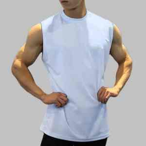 Camiseta sin mangas de gimnasio con logotipo personalizado, camiseta transpirable para entrenamiento, camisetas atléticas musculares, chaleco sin mangas, ropa deportiva para hombres - Product Image 1