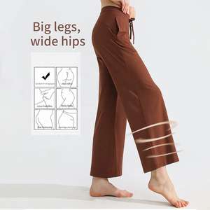 Pantalons amples longueur totale Pantalons décontractés pour femmes Confort Matière polyester avec un design tendance - Product Image 6