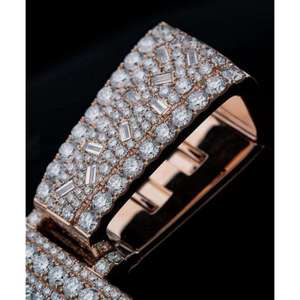 Collier avec pendentif personnalisé avec initiales, serti de diamants en moissanite, style hip-hop personnalisé, pendentifs et breloques raffinés - Product Image 5