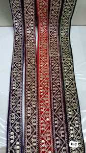 custom made with <b>stone</b> work machine embroidered ribbons and laces in various designs and in three <b>colours</b> for wedding dresses - Product Image 3