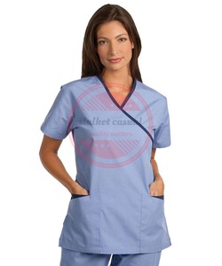custom logo cotton <b>scrub</b> <b>top</b> hospital half sleeves nursing <b>scrub</b> <b>tops</b> - Product Image 6