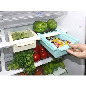 Juego de 4 Estantes Organizadores Universales para Refrigerador, Cajones Colgantes de Plástico Ajustables, Bandejas Ahorradoras de Espacio para el Hogar y la Cocina - Product Image 2
