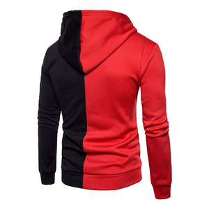 Men's High Quality Cotton Hoodie Thick Fleece Zipper-Up Winter <b>Blank</b> Slim Fit Full Zipper Solid Pattern - Product Image 2
