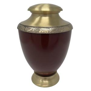 Urne de crémation pour adultes de taille moyenne Urnes de crémation commémoratives en laiton doré Fournitures funéraires Cendres Souvenir Urnes de style américain Dernières - Product Image 2