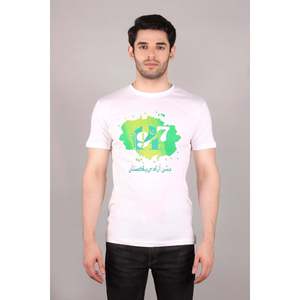 Men's 100% Cotton Crew Neck T-Shirt Breathable Oversized Jersey Screen <b>Printed</b> Short Sleeve Pakistan OEM ODM Manufacturer - Product Image 1