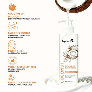 Suministros al por mayor para el cuidado del cabello: <span class=keywords><strong>Acondicionador</strong></span> desenredante de coco sin sulfatos para el cabello rizado o seco, que cura los nudos. - Product Image 4