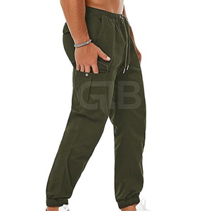 Wholesale Adult Casual <b>Drawstring</b> Jogger <b>Trousers</b> Lightweight Cotton Polyester Mid Waist Straight Pattern - Product Image 6