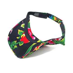 Nueva Gorra de Visera Deportiva con Estampado Floral Divertido y Alegre en Rojo, Verde y Azul Brillante, Estilo Hip Hop Tradicional - Product Image 3