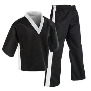 Conjunto de uniforme de Taekwondo hecho con material de algodón/poliéster, trajes de uniforme de Taekwondo de alta fabricación para kimono de jiu jitsu Unisex - Product Image 1