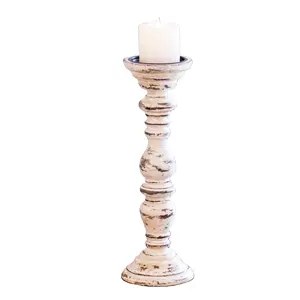 Wood Pedestal Candle Holder Stand Home decoração casamento eventos festas madeira pedestal no atacado e preços de fábrica Índia