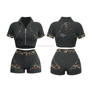 ชุดเซ็ต 2 ชิ้น เสื้อฮู้ดลำลองสำหรับผู้หญิง แบบเต็มตัว ปักลายเรียบๆ ทรงปกติ ผ้าถักแบบริบ เหมาะกับทุกฤดู ผลิตจากโพลีเอสเตอร์/คอตตอน - Product Image 1