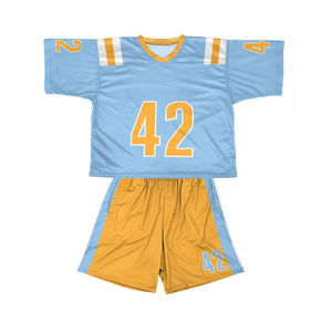 Ensemble d'uniformes de crosse décontractés pour hommes et femmes 100% polyester avec maillot à col en V et short imprimé demi-manches pour hommes et femmes - Product Image 5