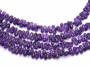 Perles de pierres précieuses en améthyste violette naturelle facettées en forme de goutte d'eau 6x4mm, perles d'améthyste en vrac pour la fabrication de bijoux, fournitures en gros - Product Image 5