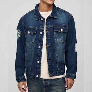 Chaqueta Vaquera Personalizada para Hombre 2025, OEM, Talla Grande, 100% Algodón, Lona Transpirable e Impermeable, Estilo Urbano, Temporada de Invierno - Product Image 1