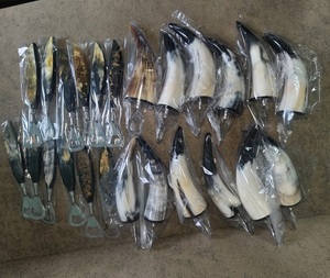 Modern Handmade Eco-Friendly Durable Nickel-<b>Gold</b> Plated Buffalo Horn Handle Polished Bottle Opener for Father's Day Christmas - Product Image 3