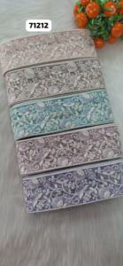 ผ้าลูกไม้ปักลายดอกไม้และห้าสีสำหรับชุดแต่งงานและเสื้อผ้าสุภาพสตรีที่ออกแบบตามสั่ง - Product Image 6