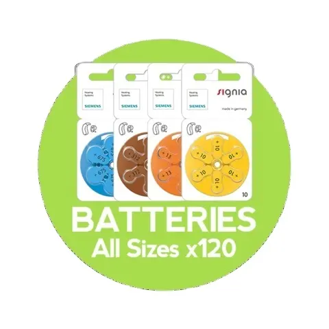 Bateria de ar auditiva 1.4 v, bateria de célula de zinco com botão de ar, 4 tamanhos disponíveis a10 a13 a312 a675
