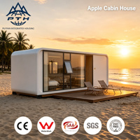 Cabane de luxe Apple de 26 m², maison préfabriquée modulaire avec 2 chambres et cuisine pour utilisation en hôtel ou en complexe hôtelier