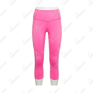 Mallas de yoga con cintura elástica personalizadas para mujer-Mallas de gimnasio sin costuras de cintura alta para yoga y fitness-Proveedor de etiqueta privada - Product Image 3