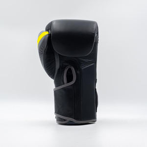 Gants de boxe faits à la main en cuir de qualité supérieure noir/gris Triple rembourrage Kickboxing Muay Thai gants et gants de boxe professionnels - Product Image 4