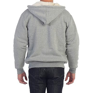 เสื้อสเวตเตอร์มีฮู้ดแขนสั้นของผู้ชายเสื้อสเวตเชิ้ตมีฮู้ดลำลองสีทึบมีฮู้ดสำหรับผู้ชาย - Product Image 4