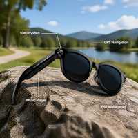 Lunettes connectées intelligentes M89 2026 avec lecteur de musique, enregistrement vidéo 1080P, navigation GPS, caméra et étanchéité IP67