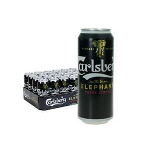 Lot en gros de bières Carlsberg Starkbier Elephant Extra Strong, 24 canettes de 500 ml, avec des notes fortes de caramel et de malt torréfié - Product Image 1
