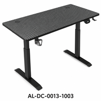 Bureau debout électrique réglable en hauteur avec commande à deux boutons et structure en acier noir pour le bureau à domicile
