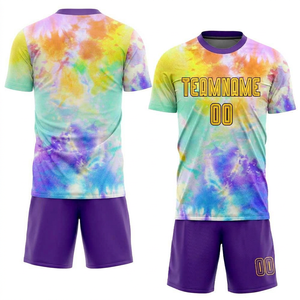 Custom Mens Football Uniform Digital Printed Jersey Shorts Set Slim Fit Personalized Name Team Logo Custom Size - Product Image 1