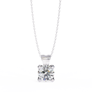 Fabulous 18K <b>Solid</b> <b>Gold</b> <b>Pendant</b> Necklace with 2.18ct Round Lab Grown Diamond Women's Engagement Accessory - Product Image 2