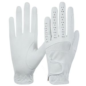 Gants blancs personnalisés respirants et extensibles en silicone avec motif palme pour adultes, pour le sport, l'équitation et l'entraînement - Product Image 1
