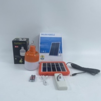 Vente flash Éclairage d'urgence à économie d'énergie Ampoule solaire LED Lampe solaire rechargeable pour intérieur et extérieur